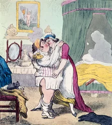 Caricature satirique de la relation entre Charles James Fox et Elizabeth Armistead